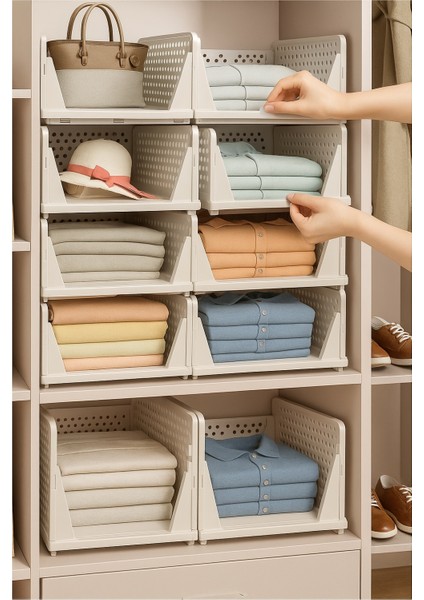 3 Adet Dolap Içi Düzenleyici, Çok Amaçlı Dolap Içi Kıyafet Organizeri Düzenleyici Ayarlanabilir Raf