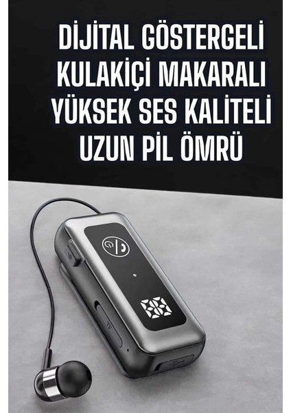 Buğz Kablolu Makaralı Bluetooth Kulaklık Uzun Pil Ömrü Dijital Göstergeli indirimleri
