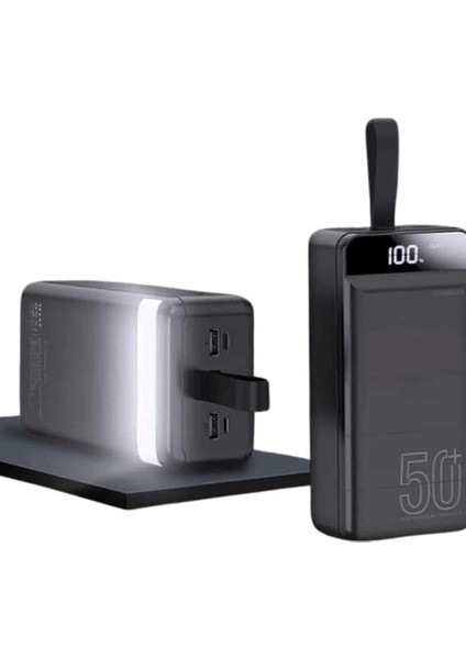 Buğz Powerbank Çoklu Şarj Girişi 50.000 Mah Taşınabilir Dijital Göstergeli modelleri