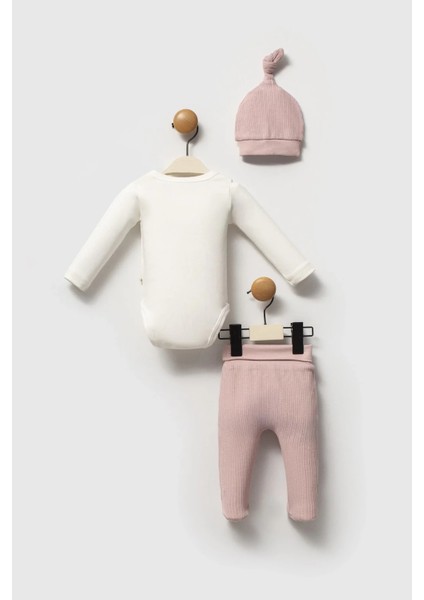 Moi Noi Şapkalı Badi Pantolon Takım MNB5345 Mürdüm