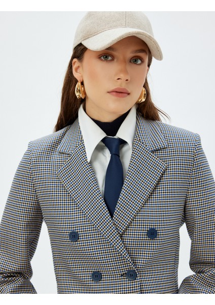 Kruvaze Crop Blazer Ceket