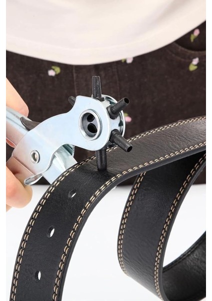 Buğz 6 Farklı Uçlu Kemer Delme Pensesi Deri Kemer ve Kumaş Için Ayarlanabilir Delik Açıcı El Aleti