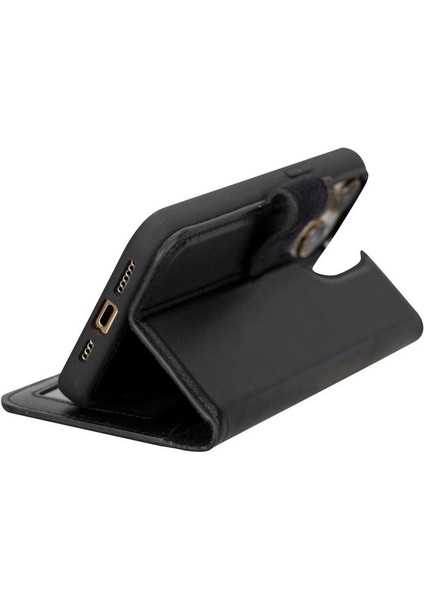 Buğz Apple iPhone 15 Pro Max Uyumlu Deri Cüzdanlı Kılıf Mwwn Rst1 Siyah modelleri