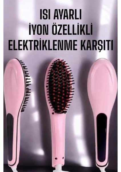 Buğz Fön Tarağı Saç Düzleştirici Sıkı Dişli Isı Ayarlı Elektriklenme Karşıtı indirimleri