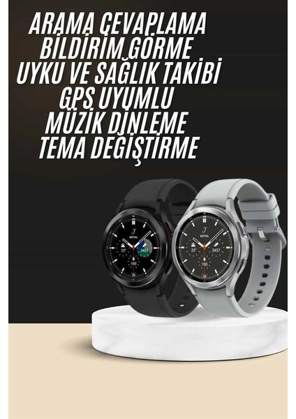 Buğz Yeni Nesil Akıllı Saat Çağrı Cevaplayabilen Plastik 47 mm Uyumlu Kordon