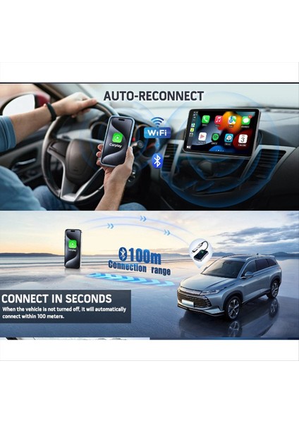 Kablosuz Carplay Adaptörü Carplay Kablosuz Adaptörü Kablolu Dönüştürün Kablosuz 2024 Yükseltme Takımı ve Oynat (Yurt Dışından) fiyatları