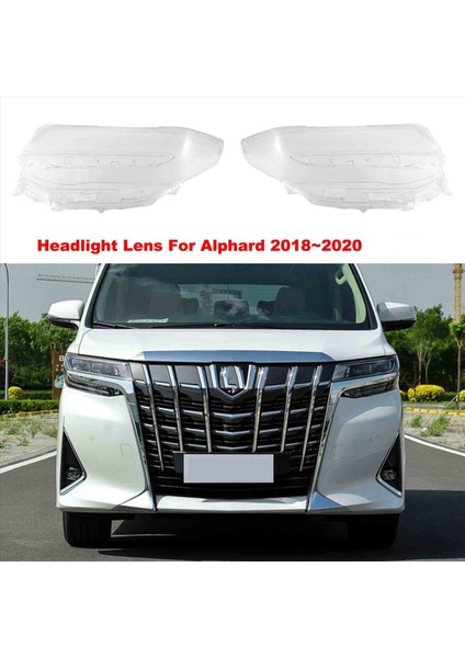 Toyota Alphard 2018-2020 Araba Kafası Işık Lamba Kapağı Cam Yedek Açık Lamba Otomatik Kabuk (Yurt Dışından)