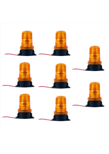 8x Forklift 30 LED Beacon Işık Flaş Lambası Tehlike Acil Durum Yanıp Sönen Uyarı Amber (Yurt Dışından)