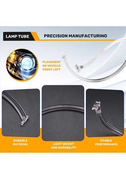 Land Rover Defender Için 2020-2023 Drl Işık Kılavuzu Işık Kılavuzu Tüp Far Gündüz Çalışma Işık Ön Sol (Yurt Dışından) indirimleri