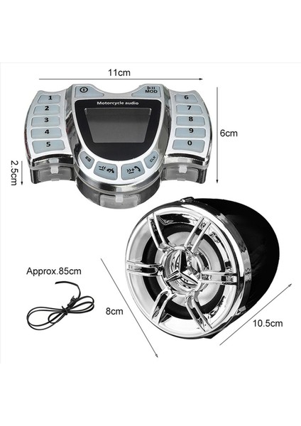 4x Motosiklet Stereo Hoparlörler Kablosuz Bluetooth Mp3 Çalar Su Geçirmez Fm Motor Scooter Bike Atv Utv Için Ses (Yurt Dışından) fırsatları