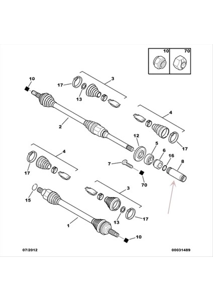 322404 Şanzıman Mil Groove Sleeve Peugeot 206 207 307 308 408 Citroen C2 C4 Picasso Sega Triumph (Yurt Dışından) indirimleri