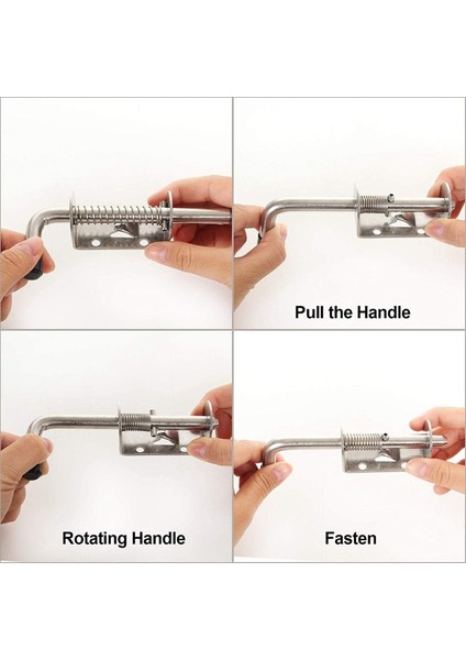 8 Paket 5 Inç Yaylı Yüklü Mandal Pimi 304 Paslanmaz Çelik Namlu Cıvatası Kalınlaştırılmış 2mm Kapı Kilidi Fırçalanmış Bitmiş (Yurt Dışından) fırsatları