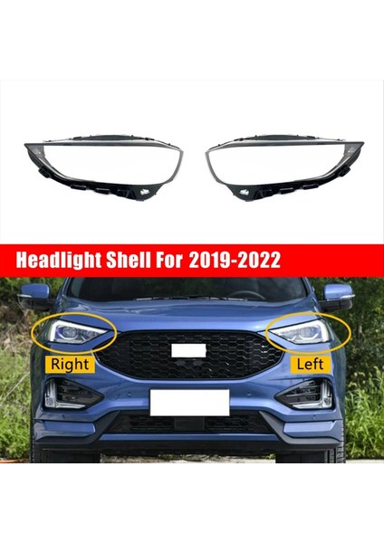 Ford Edge 2019-2022 Far Kabuk Lambası Gölgesi Şeffaf Kapak Far Cam Kafa Işık Lamba Kapağı Sol (Yurt Dışından)
