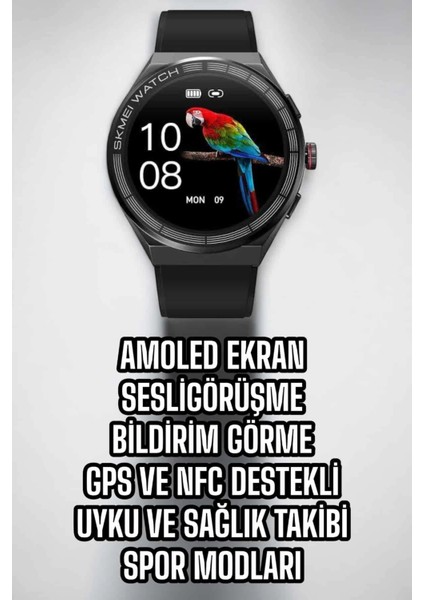 Buğz Akıllı Saat Dokunmatik Ekran Sesli Görüşme ve Bildirim Görme Sağlık Takibi indirimleri