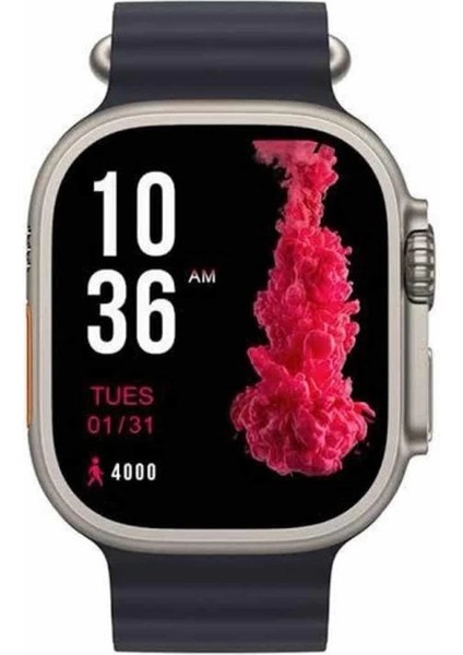 Buğz Ultra Akıllı Saat 49 mm Çift Kordonlu Arama Cevaplama Bluetooth Bağlantılı indirimleri