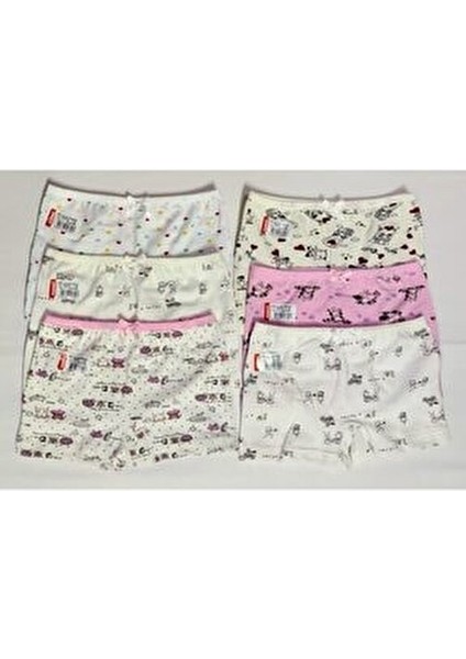 Kız Çocuk Boxer %100 Pamuk 6'lı Paket Nefes Alabilir Kumaş ile Rahat Kullanım modelleri