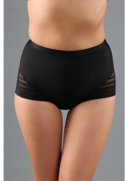 Yüksek Bel Korseli Külot Nefes Alabilir Mikro Tül Detaylı Kadın İç Giyim