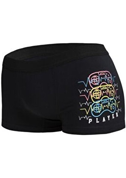 Erkek Çocuk Boxer %90 Pamuk %10 Elastan 5'li Paket Uzun Ömürlü ve Esnek Lastik