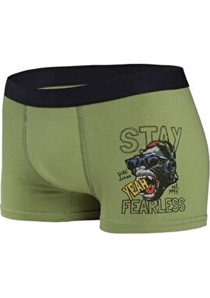 Erkek Çocuk Boxer %90 Pamuk %10 Elastan 5'li Paket Uzun Ömürlü ve Esnek Lastik