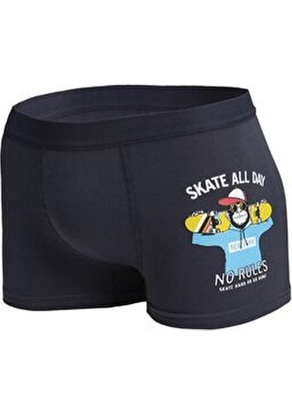 Erkek Çocuk Boxer %90 Pamuk %10 Elastan 5'li Paket Nefes Alabilir ve Rahat Tasarım