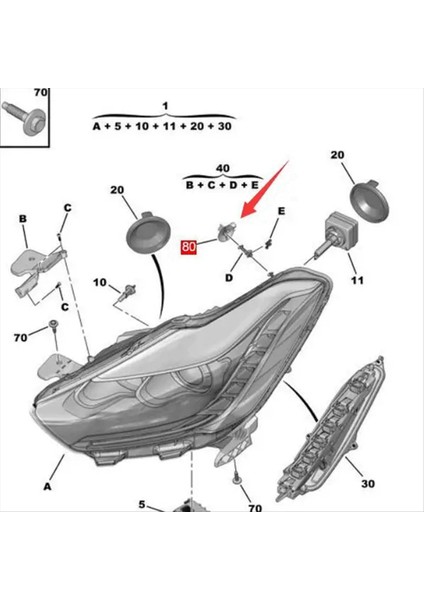 9672905880 Araba Far Montajı Klips Klipsi Far Far Darlatma Klipsi Peugeot Citroen DS4S Ds5 DS5LS Ds6 (Yurt Dışından) indirimleri