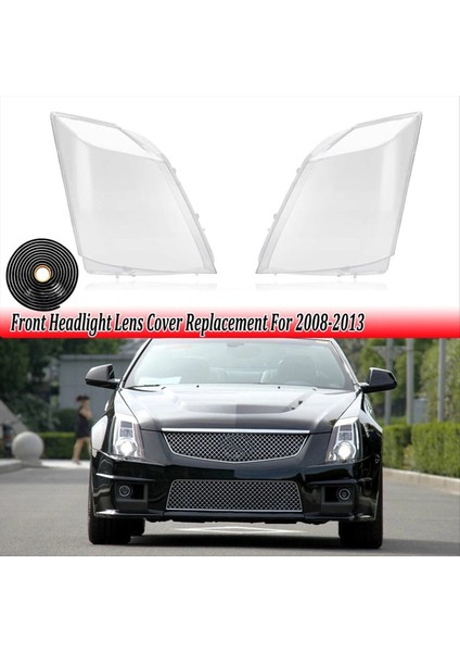 Far Kapağı Lens Cam Kabuk Far Far Far Şeffaf Abajur Cadillac Cts Cts-V Coupe 2008-2012 (Yurt Dışından) indirimleri