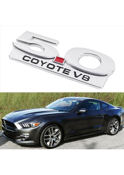 4x 5 0 Coyote V8 11-14 Ford Mustang F150 F250 Krom Yan Vücut Çamurluk Amblemleri Çıkartma Çıkartma Rozeti Isim Plakası (Yurt Dışından) fiyatları