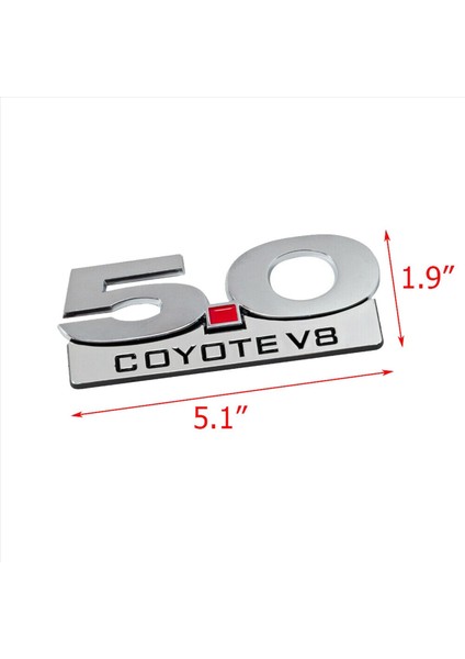 4x 5 0 Coyote V8 11-14 Ford Mustang F150 F250 Krom Yan Vücut Çamurluk Amblemleri Çıkartma Çıkartma Rozeti Isim Plakası (Yurt Dışından) fırsatları