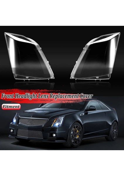 Araba Far Kapağı Lens Cam Kabuk Far Far Far Cadillac Cts Cts-V Coupe Için 2008-2012 Sol (Yurt Dışından) modelleri