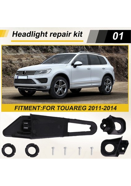 Volkswagen Touareg Için 2011-2014 7P0998225 Araba Far Onarım Kiti Siyah Plastik Braket Lamba Ayak Lambası Pençe Sol (Yurt Dışından) fırsatları