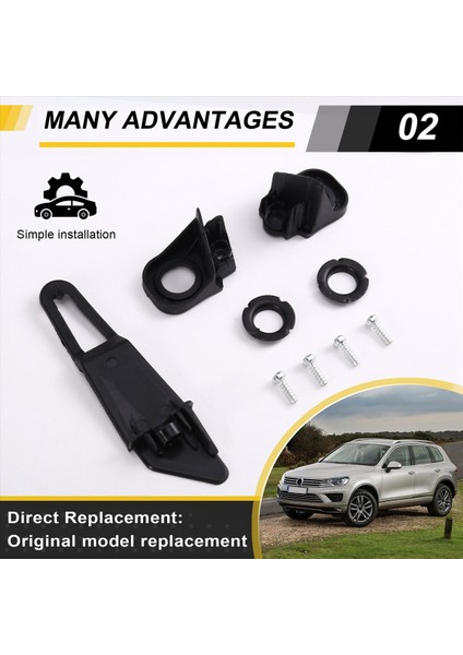 Volkswagen Touareg Için 2011-2014 7P0998225 Araba Far Onarım Kiti Siyah Plastik Braket Lamba Ayak Lambası Pençe Sol (Yurt Dışından) indirimleri