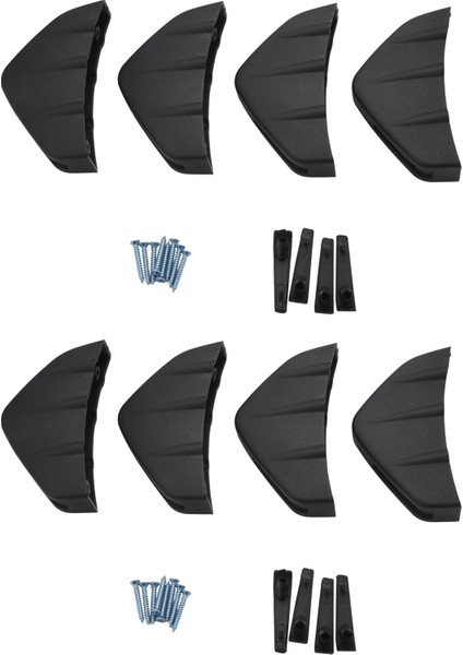 8pcs Evrensel Araba Arka Tampon Dudak Difüzör Köpekbalığı Yüzgeç Tarzı Araba Arka Tampon Spoiler Dudak Ayırıcı Araba Stil Aksesuarları (Yurt Dışından)