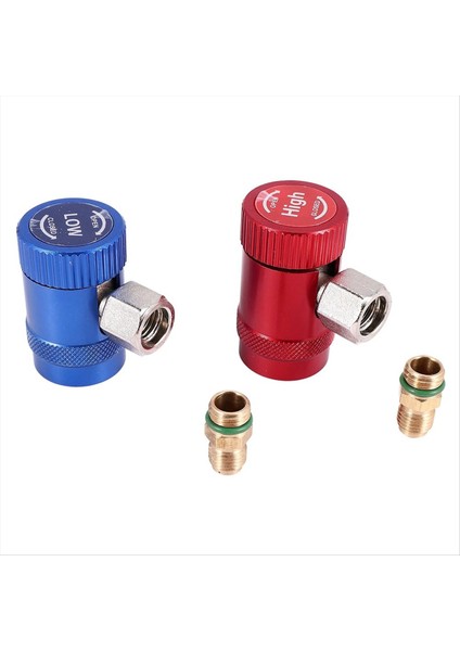 Araç Ac Yüksek/düşük Yan R1234YF Hızlı Kuplörler Adaptörler Dönüşüm Kiti Manuel Kuplörler (Yurt Dışından) fırsatları