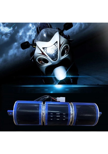 Motosiklet Mp3 Ses Hoparlör Su Motosiklet Stereo Fm Radyo USB USB Tf Kart Bluetooth Mp3 Motosiklet Hoparlör (Yurt Dışından) fırsatları