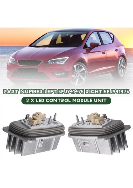 Koltuk Için Leon LED Far Gündüz Koşu Işığı ile Ispinsin Turn Işık Kontrol Modülü Birimi 5FJ941475 5FJ941476 (Yurt Dışından) fırsatları