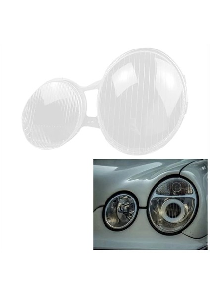 Araba Far Kabuk Lambası Gölgesi Şeffaf Lens Benz W210 E200 E240 E320 E430 1999-2003 (Yurt Dışından) fırsatları