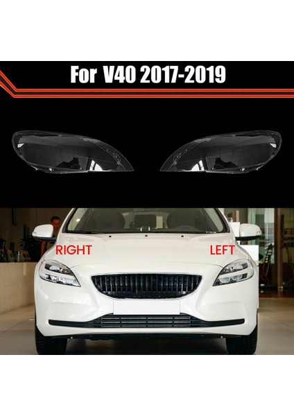 Volvo V40 Için 2017-2019 Şeffaf Abajur Kafa Işık Kapağı Gözlükleri Lamba Gölge Far Kabuğu Kapak Lens Sağ (Yurt Dışından) fiyatları