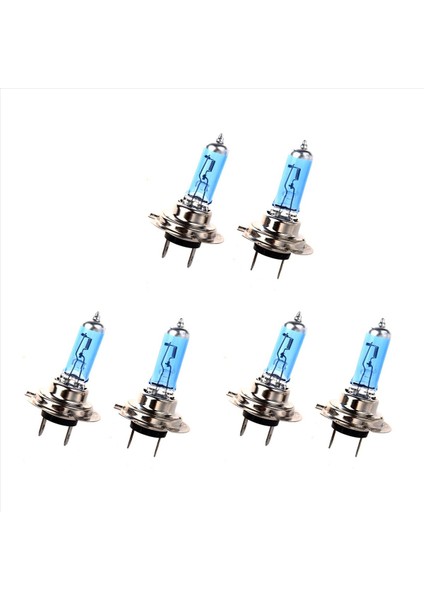 Araba LED Lambası - 6er Kit H7 6000K Xenon Gaz Halojen Far Lambası H7 Ampuller 100W 24V Akşam Yemeği Parlak Beyaz Aydınlatma (Yurt Dışından)
