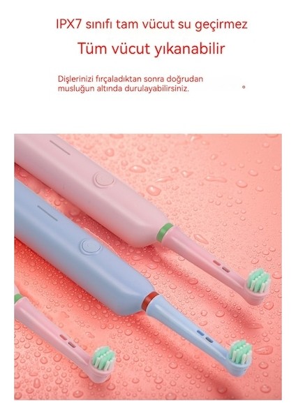 Lıcorıce Çocuklar Için Su Geçirmez Diş Çürümesine Karşı Elektrikli Diş Fırçası-Mavi Bant Dıy Çıkartması (Yurt Dışından) fırsatları