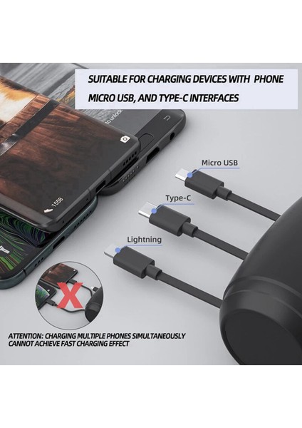 2x 3 Arada 1 Araç Büzülme Kablo Kutusu Şarj Kablo Kutusu Çoklu Bağlantı Noktası Yüksek Oranda Uyumlu Otomatik Geri Çekilme (Yurt Dışından) fiyatları