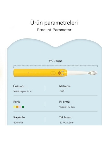 Lıcorıce Çocuk Elektrikli Diş Fırçası Su Geçirmez Yumuşak Kıllı Elektrikli Diş Fırçası (Yurt Dışından) fiyatları