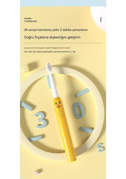 Lıcorıce Çocuk Elektrikli Diş Fırçası Su Geçirmez Yumuşak Kıllı Elektrikli Diş Fırçası (Yurt Dışından) fırsatları