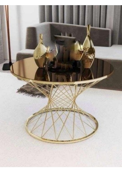 Kayzer Zigon Orta Sehpa Gümüş Ayak Siyah Cam