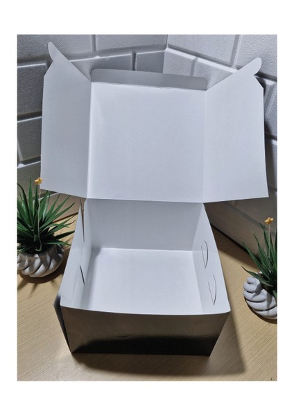 Pasta Kutusu 25X25X13 cm Ebet Siyah Kutu 1 Adet Gelecek modelleri
