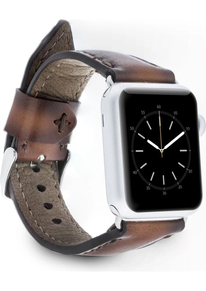Buğz Apple Watch Uyumlu Deri Kordon 42-44-45MM SM26 Kahve indirimleri