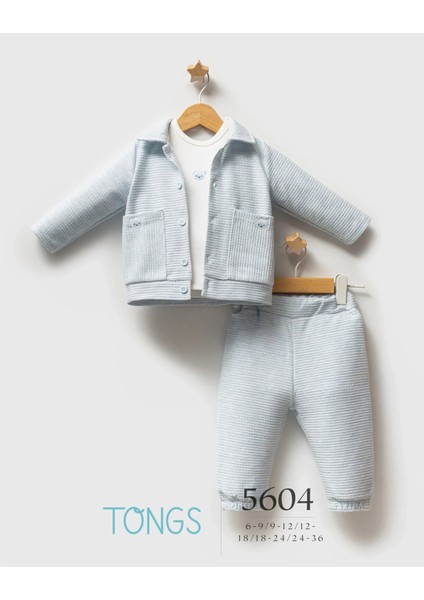 Tongs Baby Classic Bear 3'lü Takım 5604 Mavi