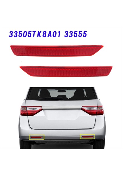 Araba Arka Tampon Reflektör Uyarı Şeridi 33505TK8A01 Honda Odyssey Se 2014-2017 Ex-L Lx Touring Elite 2011-2017 (Yurt Dışından) fiyatları