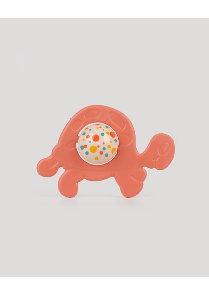 Sevimli Kaplumbağa Diş Kaşıycı Çıngırak-Somon