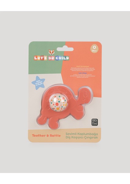 Sevimli Kaplumbağa Diş Kaşıycı Çıngırak-Somon modelleri