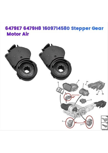 6479E7 6479H8 Step Dişli Motor Klima Azaltma Motoru Peugeot Için 308 408 508 Rcz Citroen C4 C5 1609714580 (Yurt Dışından) fırsatları